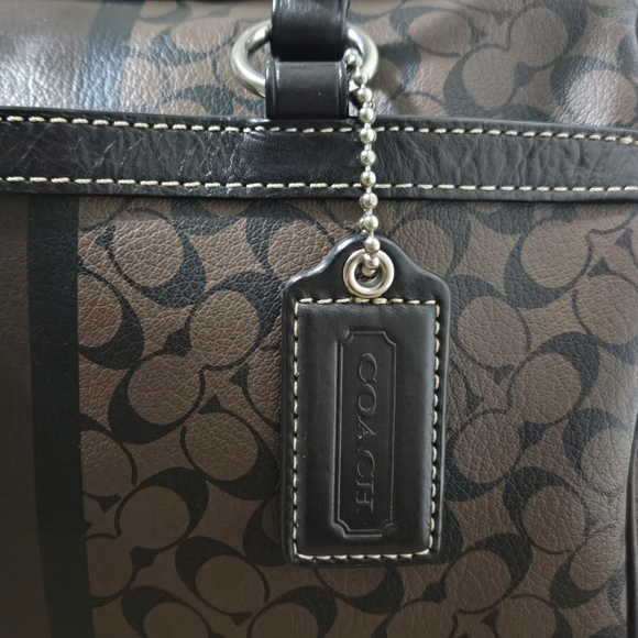 Coach (2010) Chelsea Heritage Stripe Signature Monogram Doctor Bag-EUC - Picture 5 of 15